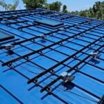 Solar Rails attahced to Standing Seam Roof Awaiting Solar Panels