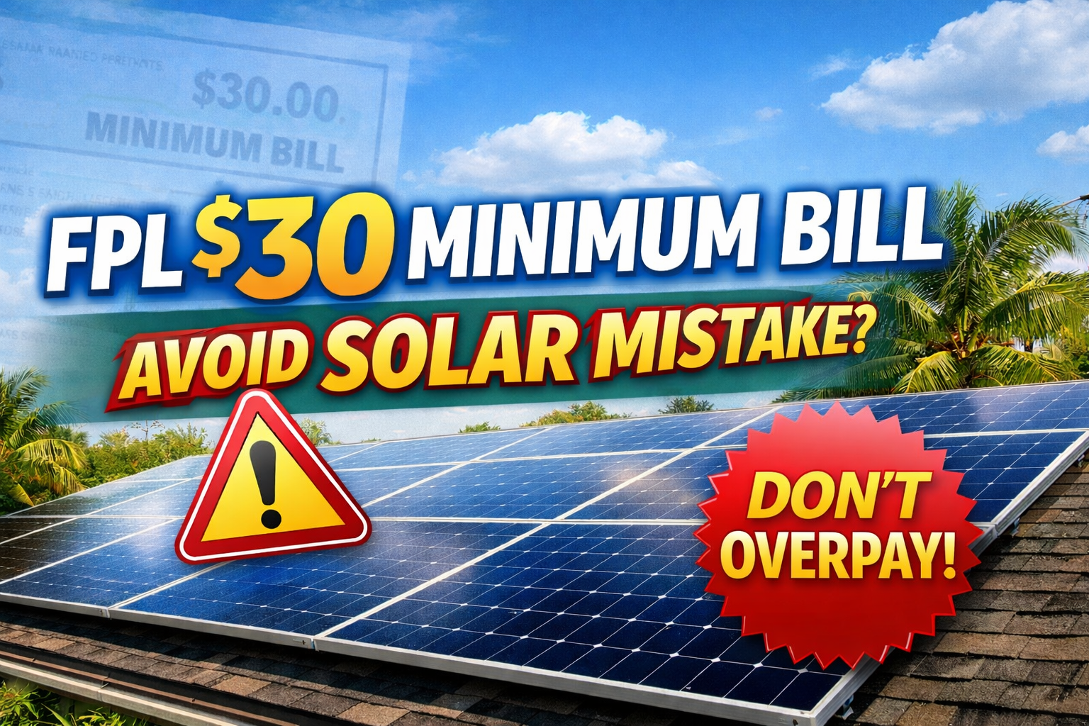 The Minimum FPL Bill is $30