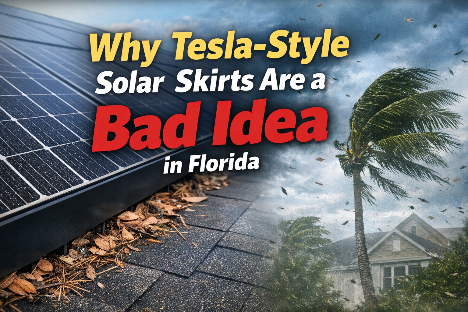 Solar Panel Skirts Are A Bad Idea In Florida