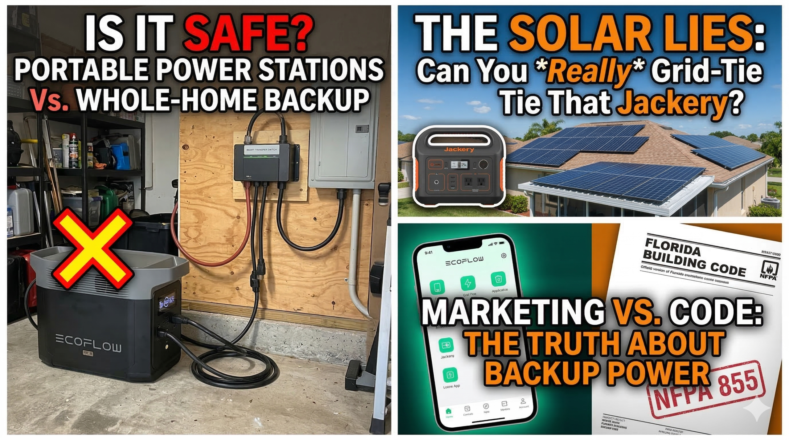 Portable Power Stations Are Not Whole-Home Battery Backup Systems