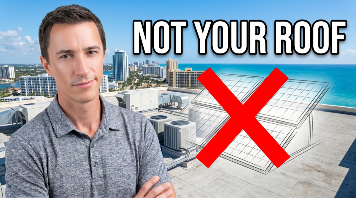 Solar Panels on High Rise Condo Roofs in Florida