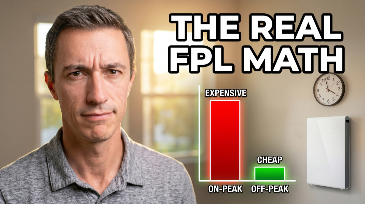 FPL TOU Rates With Battery for Arbitrage